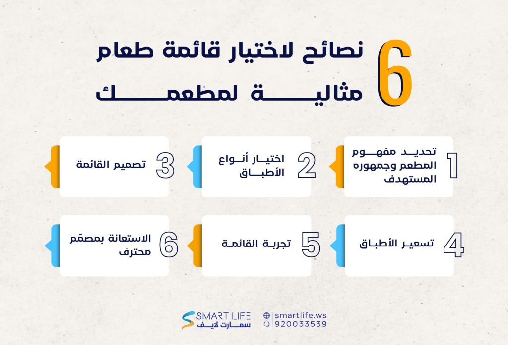 نصائح لاختيار قائمة الطعام المثالية لمطعمك